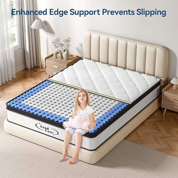 LoadEase King Size Mattress,12 Inch King Mattress in a Box for Back Pain Relief, Upgrade Memory Foam and Pocket Coils Spring, Medium Firm, Excellent Motion Isolation, Edge Support, 80x76x12 - Image 7
