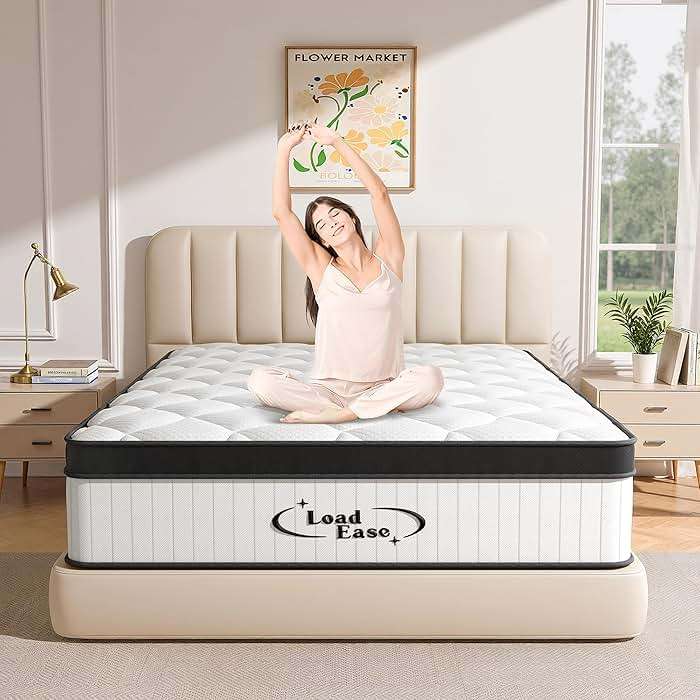 LoadEase King Size Mattress,12 Inch King Mattress in a Box for Back Pain Relief, Upgrade Memory Foam and Pocket Coils Spring, Medium Firm, Excellent Motion Isolation, Edge Support, 80x76x12 - Image 8