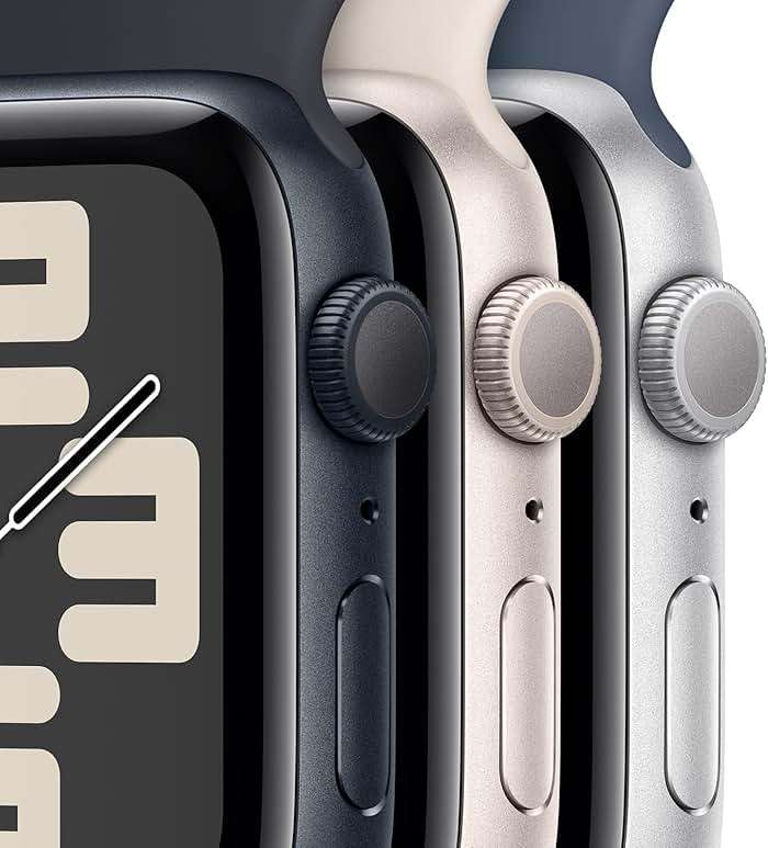 Apple Watch Series 10 [GPS, 46mm] - Jet Black Aluminum Case with Ink Sport Loop (Renewed) - Image 5