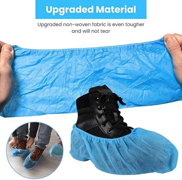 Disposable Shoe Covers for Indoors 100 Pack | Non-Woven, Water-Resistant Booties for Professionals | Durable, Shoe Protectors for Home, Office, and Job Sites by Frontline | Non-Woven, Water-Resistant, Durable, For Home, Office, and Job Sites, For Professionals - Image 3