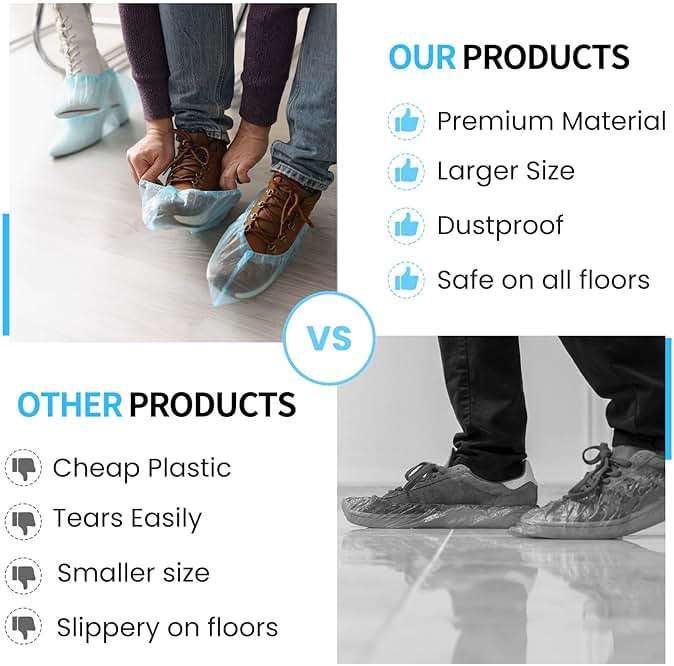 Disposable Shoe Covers for Indoors 100 Pack | Non-Woven, Water-Resistant Booties for Professionals | Durable, Shoe Protectors for Home, Office, and Job Sites by Frontline | Non-Woven, Water-Resistant, Durable, For Home, Office, and Job Sites, For Professionals - Image 5