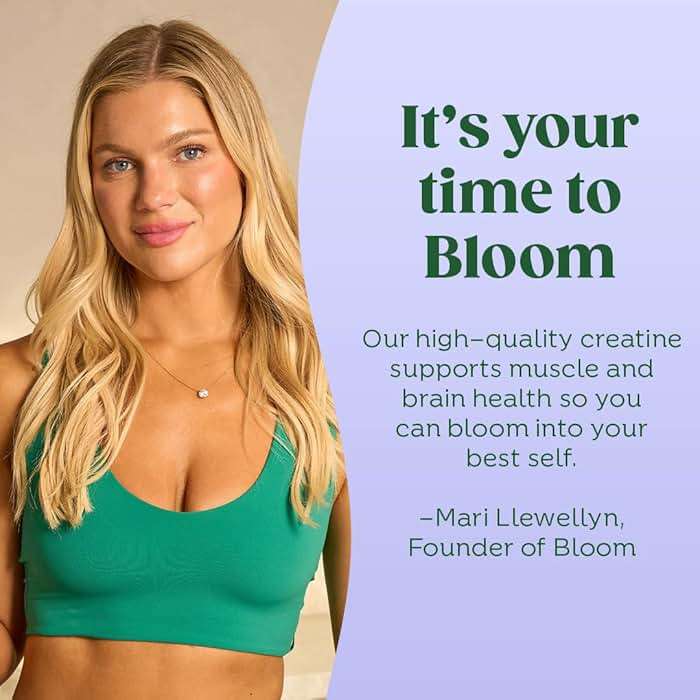 Bloom Nutrition Creatine Monohydrate Powder, 5g Micronized Creatine per Serving, Supports Muscle Recovery, Strength, Endurance, Pre or Post Workout, Gluten Free, Non GMO, Raspberry Lemon, 40 SVG, 9 oz - Image 7
