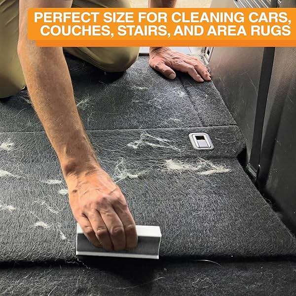 FurDozer Pet Hair Remover & Auto Detailing Tools - Cat & Dog Hair Remover for Carpets, Car Interiors, Couches, Bedding, & Pet Furniture (Gray, X3 PRO - 5" Long) - Image 6