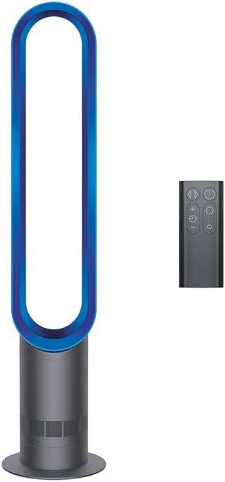 Dyson Cool AM07 Air Multiplier Bladeless Tower Fan, 70° oscillation, 10 levels (Iron/Blue) - Image 1