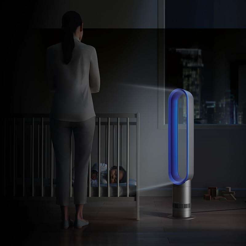 Dyson Cool AM07 Air Multiplier Bladeless Tower Fan, 70° oscillation, 10 levels (Iron/Blue) - Image 5