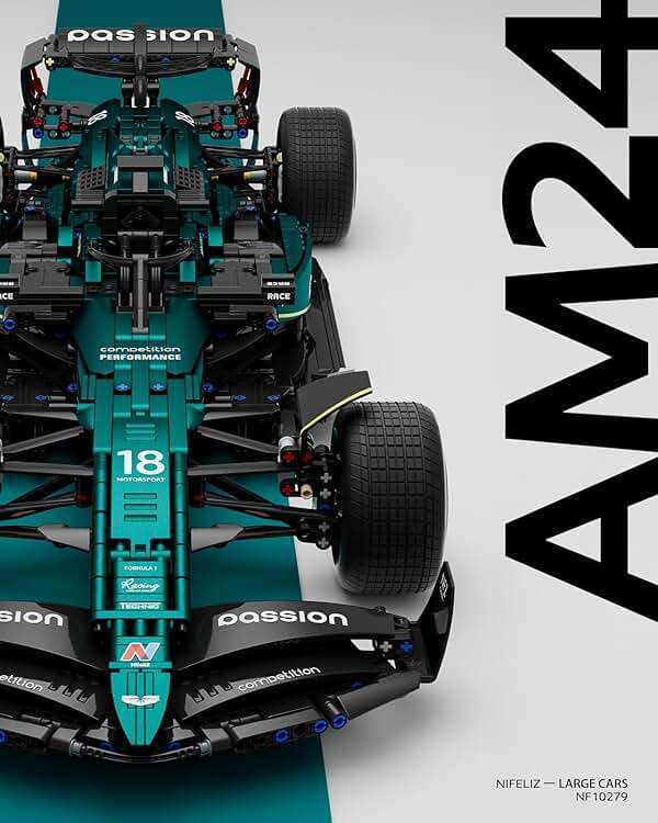 Nifeliz AM24 Formula 1 Racing Car Building Set, 1:8 Scale Collectible Set for Adults, Authentically Detailed Build and Display Model for Home or Office Décor (2351PCS, NF10279) - Image 2