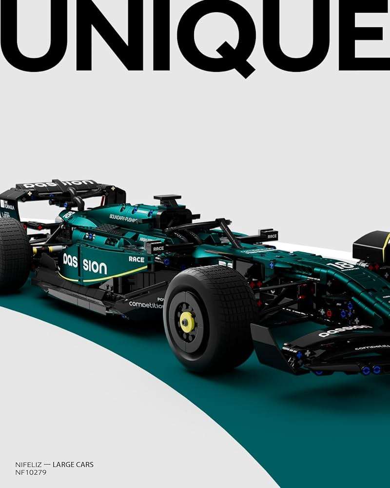 Nifeliz AM24 Formula 1 Racing Car Building Set, 1:8 Scale Collectible Set for Adults, Authentically Detailed Build and Display Model for Home or Office Décor (2351PCS, NF10279) - Image 3
