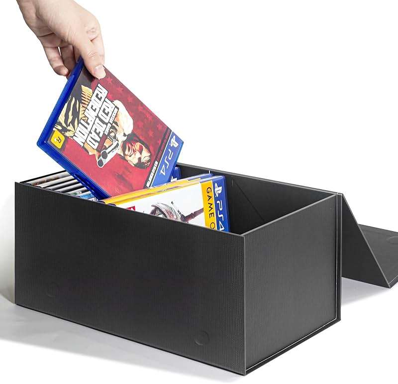 Video Game Storage Boxes, Blu-Ray Storage Boxes, Magnetic Video Game Box Protector Case, Store Up to 20 Cases – 1 Pack - Image 1