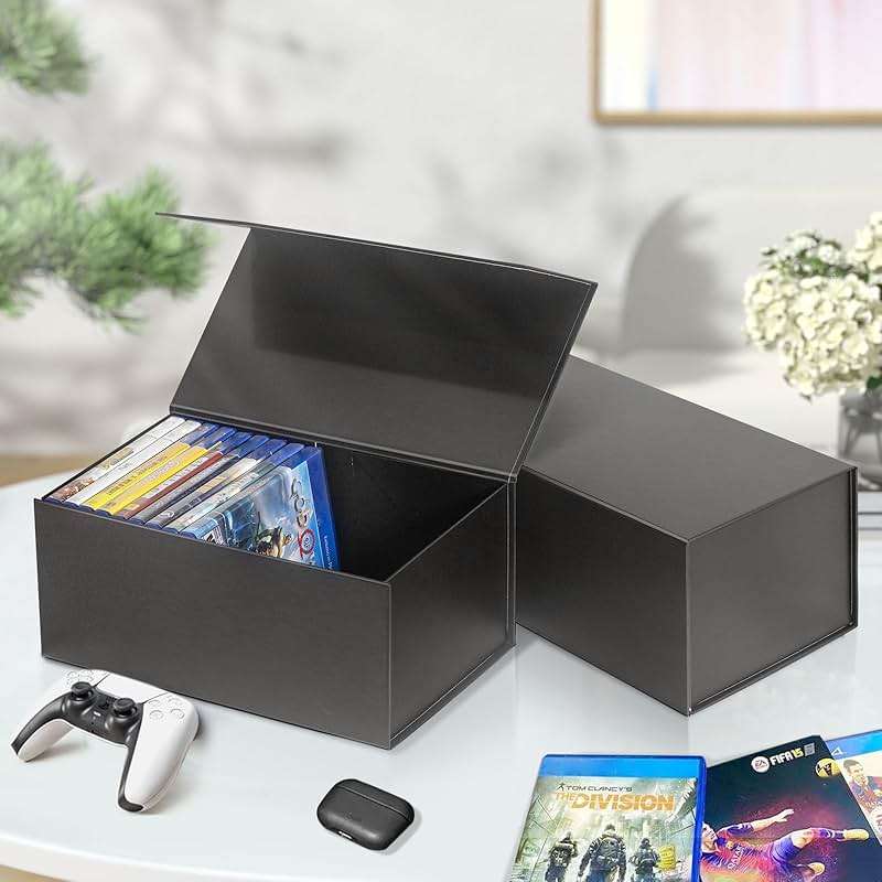 Video Game Storage Boxes, Blu-Ray Storage Boxes, Magnetic Video Game Box Protector Case, Store Up to 20 Cases – 1 Pack - Image 2