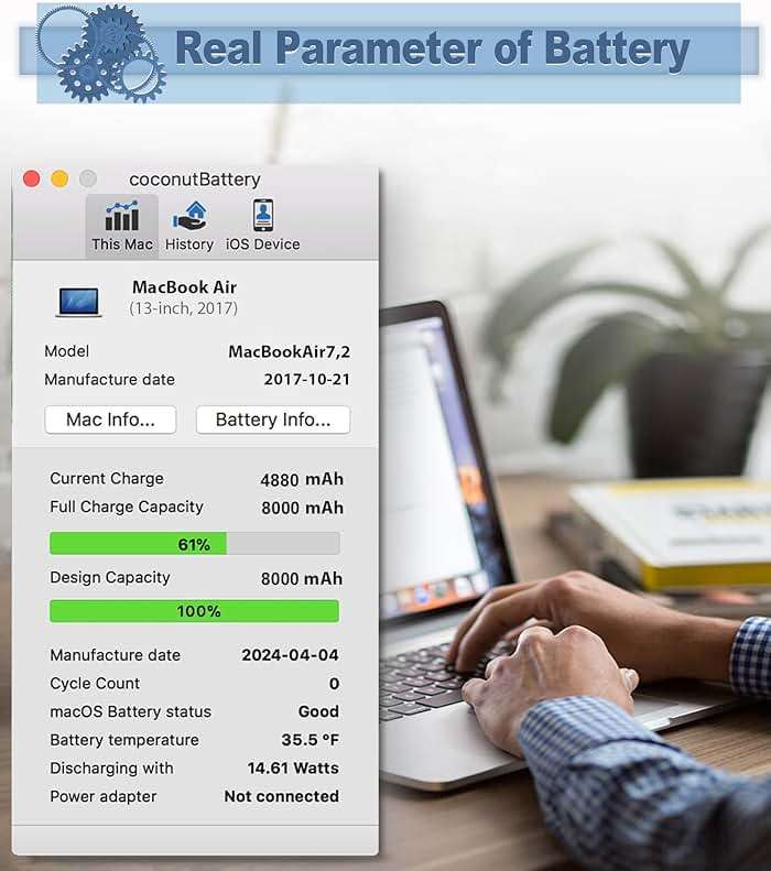 pengguo Battery for MacBook Air 13 Inch A1466 (Mid 2012, Mid 2013, Early 2014, Early 2015, 2017) A1369 (Late 2010, Mid 2011) Replacement Battery Model A1496 A1377 A1405 (Higher Capacity) - Image 5