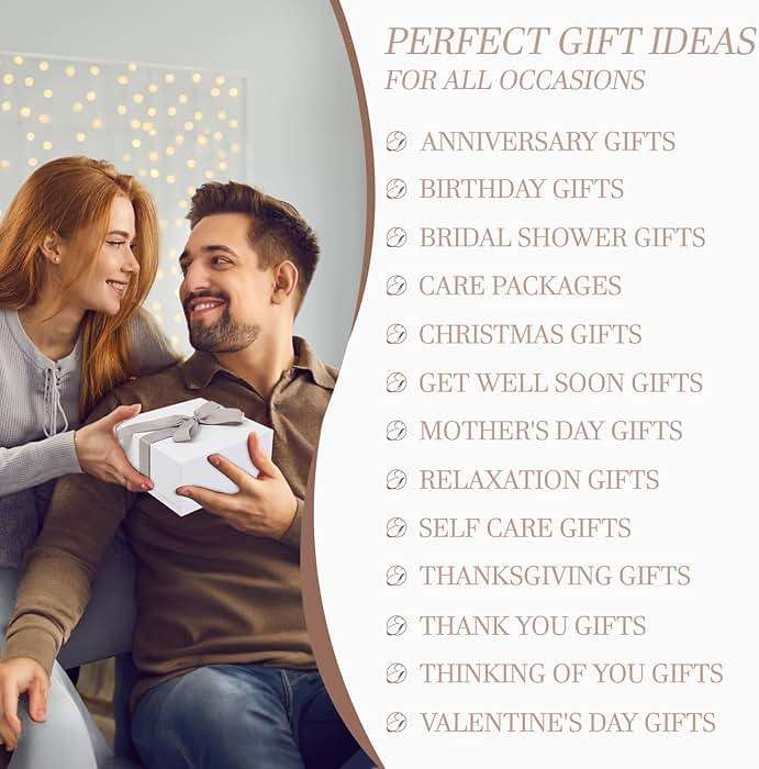 EXTALOW Spa Gifts for Women Bath and Body Gift Baskets Bridal Shower Gifts Coconut Lavender Home Spa Set Self Care Gift for Mom Sister Her Wife Birthday Gifts Spa Kit Care Package Thank You Gift - Image 5