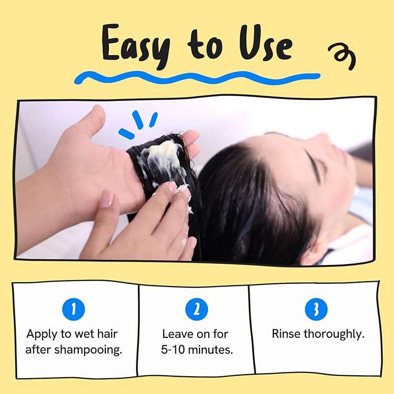 DEAR HAIR Daily Collagen Protein Ceramide Hair Treatment for Dry, Damaged Hair, Bond Repair Deep Conditioning Mask with Hydrolyzed Collagen & Pea Protein, 3.3fl.oz | 100ml - Image 6