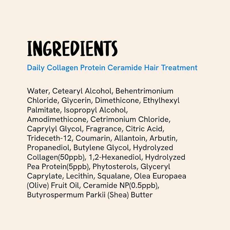 DEAR HAIR Daily Collagen Protein Ceramide Hair Treatment for Dry, Damaged Hair, Bond Repair Deep Conditioning Mask with Hydrolyzed Collagen & Pea Protein, 3.3fl.oz | 100ml - Image 7