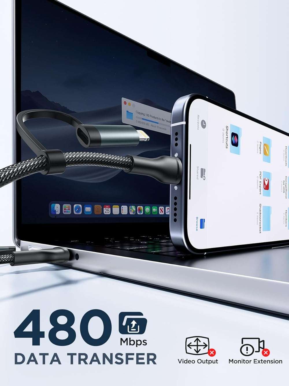 4 in 1 Charging Cable [2Pack 6.6FT] 60W Fast Charging Cord Apple MFi Certified Lightning Cable Nylon Braided Multi USB C Cable for iPhone 16/15 14 13 iPad Samsung Galaxy MacBook iPad Tablets and More - Image 7