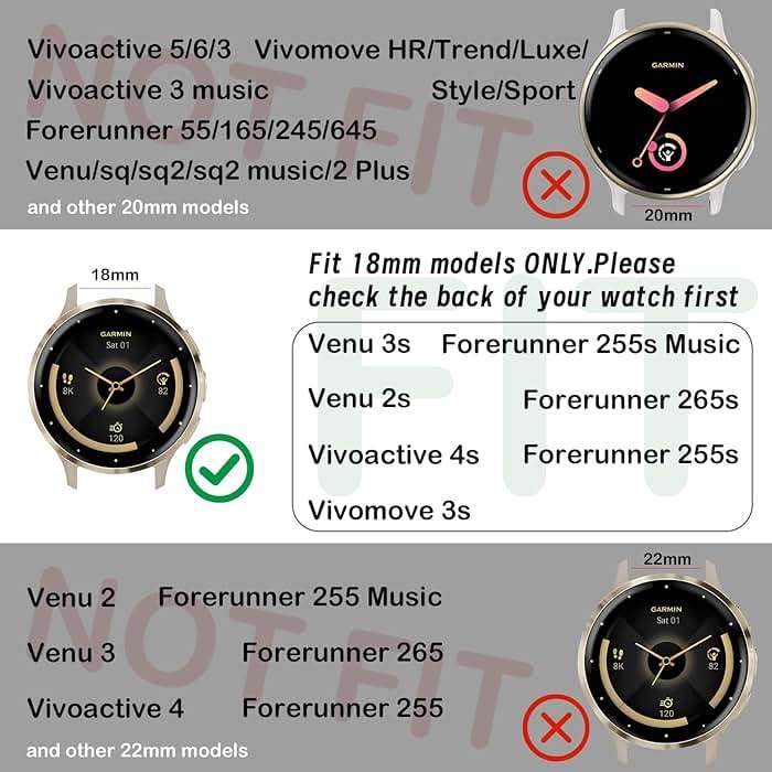 Koazon Trail Loop Nylon 18mm Watch Bands Compatible with Garmin Venu 3S/4 41mm/2S/Vivoactive 4S,Soft Breathable Adjustable Quick Release Sports Strap for Forerunner 265S/255S Music Women Men - Image 3