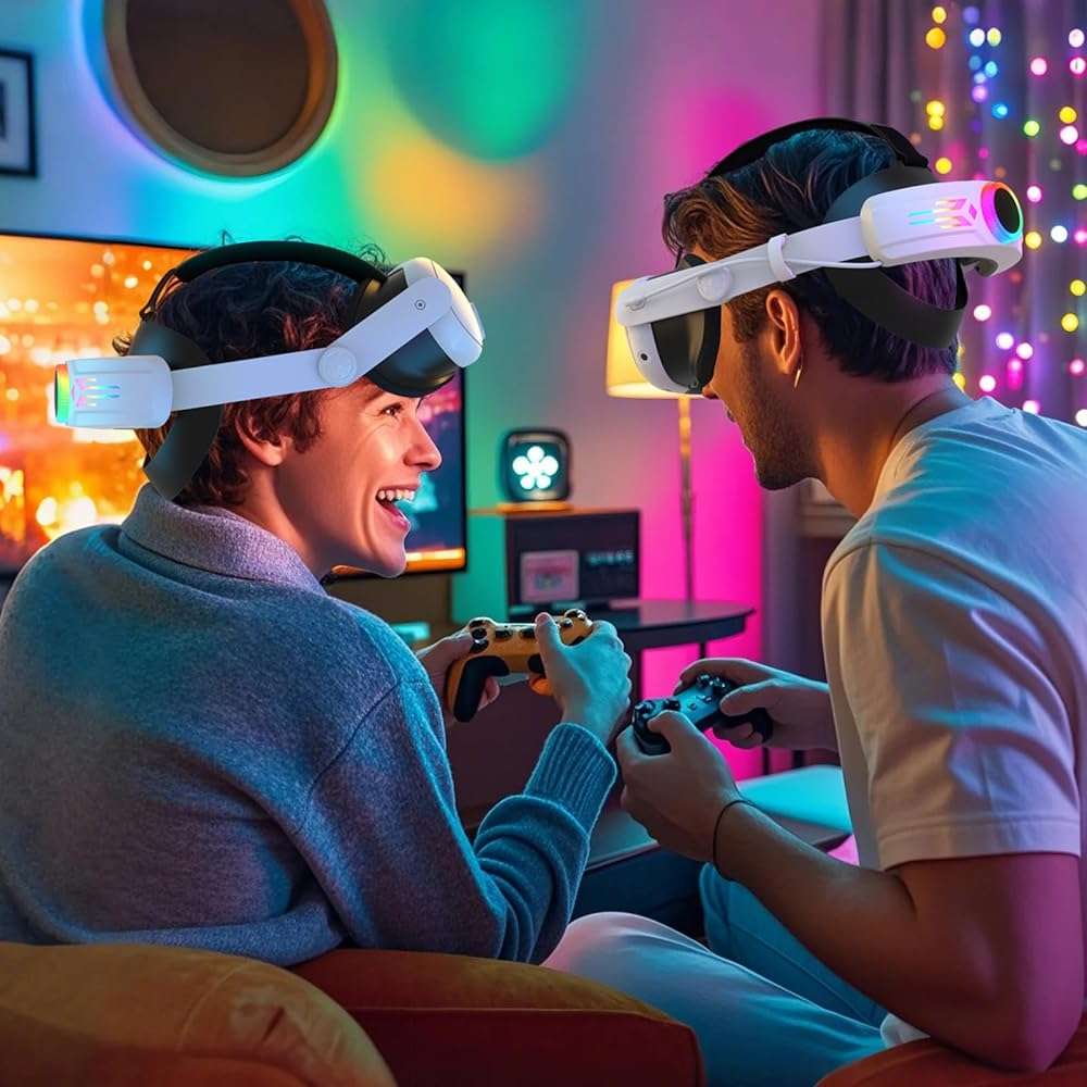 BROKELIT RGB Head Strap with Battery for Meta Quest 3S/Quest 3, 12000mAh Battery Pack for Extended 8H of Playtime, Fast Charging VR Power, Adjustable Elite Strap Enhanced Support and Balance in VR - Image 7