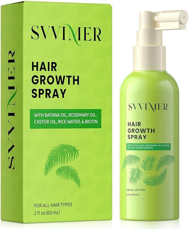 Svvimer Hair Growth Serum Spray - with Rosemary Batana Oil Biotin for Hair Loss and Thinning Hair - Thicker Fuller Hair for Women Men 2 Fl Oz (Pack of 1) - Image 1