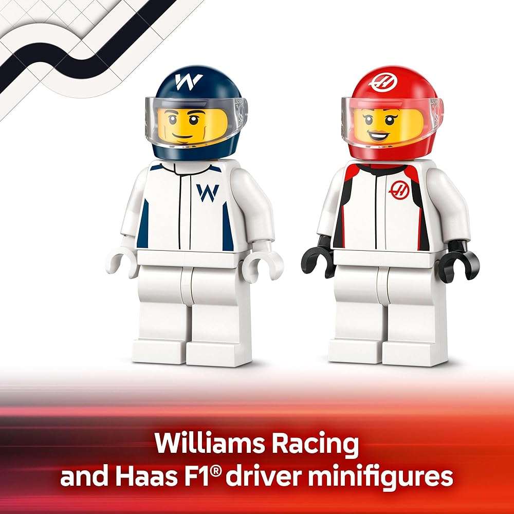 LEGO City F1 Williams Racing & Haas F1 Race Car Toys - Car Building Toy Set for Kids, Boys and Girls, Ages 4+ - Preschool Toy for Fans - Gift Idea for Birthdays - 60464 - Image 6