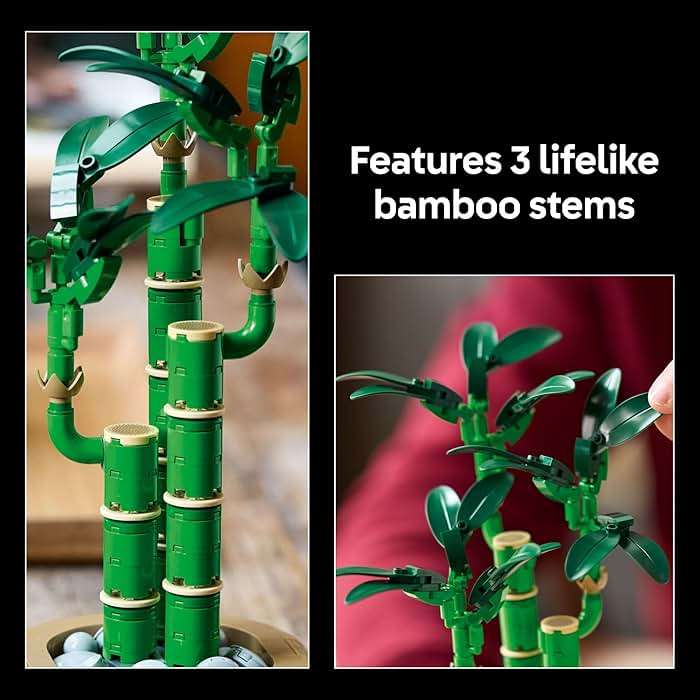 LEGO Botanicals Lucky Bamboo Building Set - Artificial Plant for Indoor Home Décor, Adults Ages 18+ - Gift for Birthdays for Him - Fake Plant Decoration for Table, Desk, Office - 10344 - Image 4