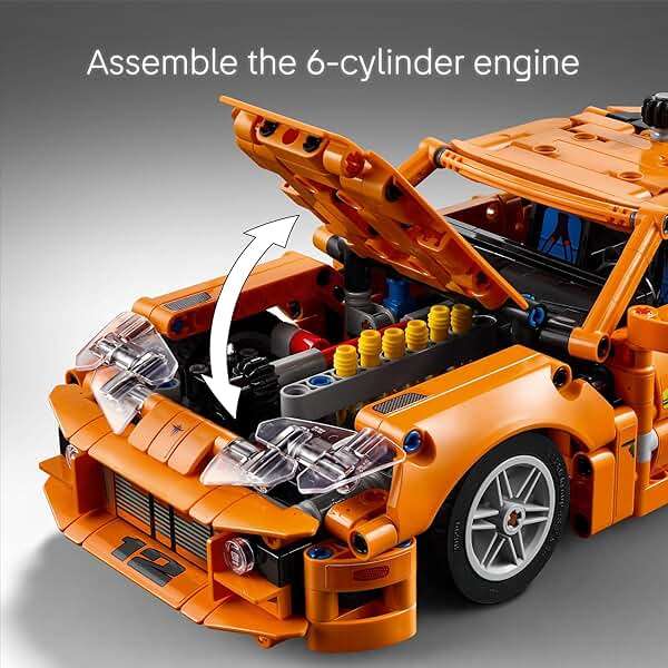 LEGO Technic Fast and Furious Toyota Supra MK4 Building Kit- Toy Car for Kids, Boys, and Girls, Ages 9+ - Creative Gift for Fast and Furious Car Fans - Realistic Engineering Details - 42204 - Image 4