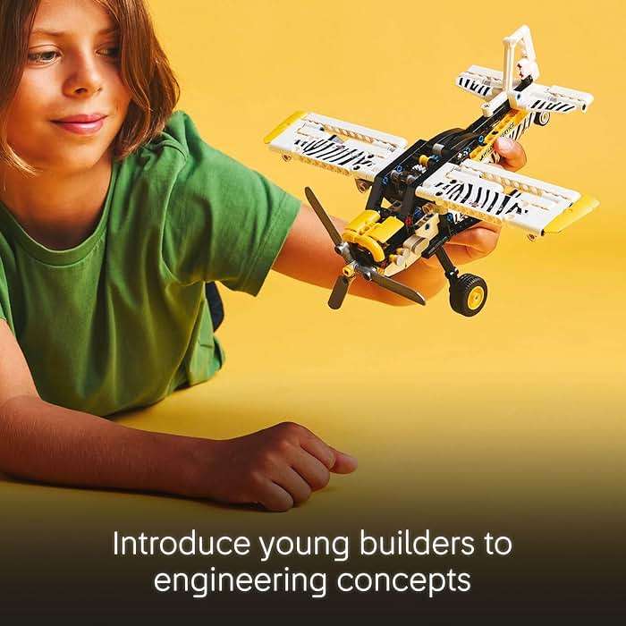 LEGO Technic Bush Plane Toy - Buildable Airplane Toy for Kids, Boys and Girls, Ages 8+ - Model Airplane Gift with Spinning Propeller, 4-Cylinder Piston Engine, and More - 42198 - Image 5