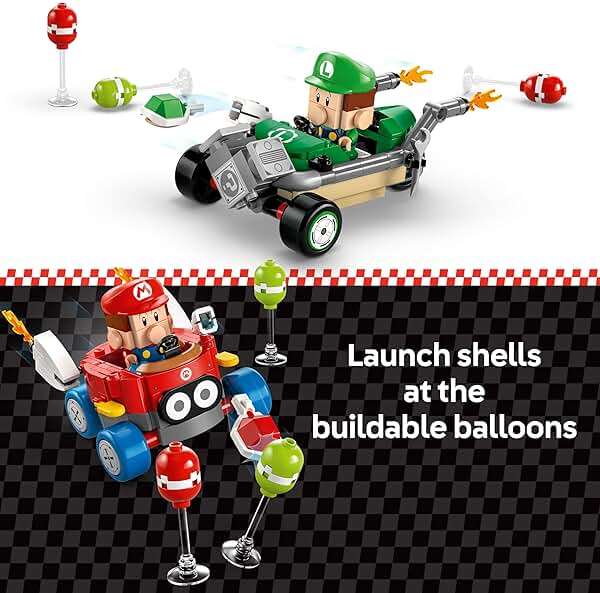 LEGO Super Mario: Mario Kart Baby Mario vs. Baby Luigi - Collectible Toy Building Set for Kids, Boys and Girls, Ages 8+ - Nintendo Toy for Fans - Gift Idea for Birthdays - 72034 - Image 6