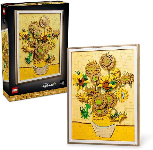 LEGO Art Vincent Van Gogh – Sunflowers Building Set for Adults - Home Decor Idea - Brick Built Painting - Gift for Birthdays - 31215 - Image 1
