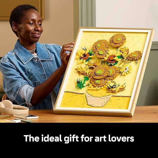 LEGO Art Vincent Van Gogh – Sunflowers Building Set for Adults - Home Decor Idea - Brick Built Painting - Gift for Birthdays - 31215 - Image 2