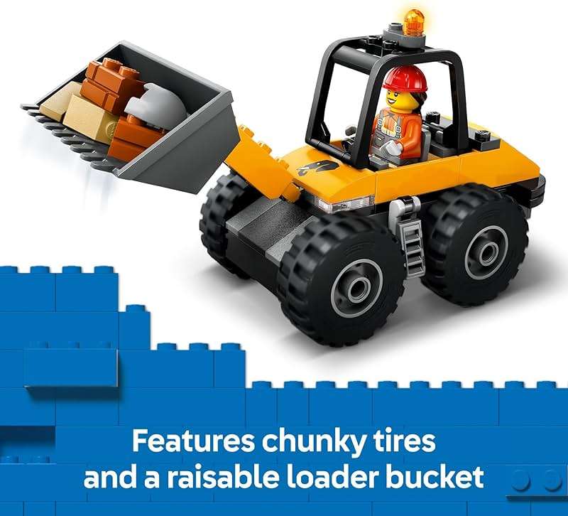 LEGO City Yellow Construction Wheel Loader Building Sensory Toy - Construction Vehicle Toy for Toddlers, Boys and Girls, Ages 4+ - Educational, Learning Gift Idea for Preschoolers - 60450 - Image 5