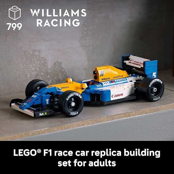 LEGO Icons Williams Racing FW14B & Nigel Mansell F1 Model Car Kit - Building Set for Adults, Ages 18+ - F1 DIY Craft for Display - Gifts for Birthdays - 10353 - Image 2