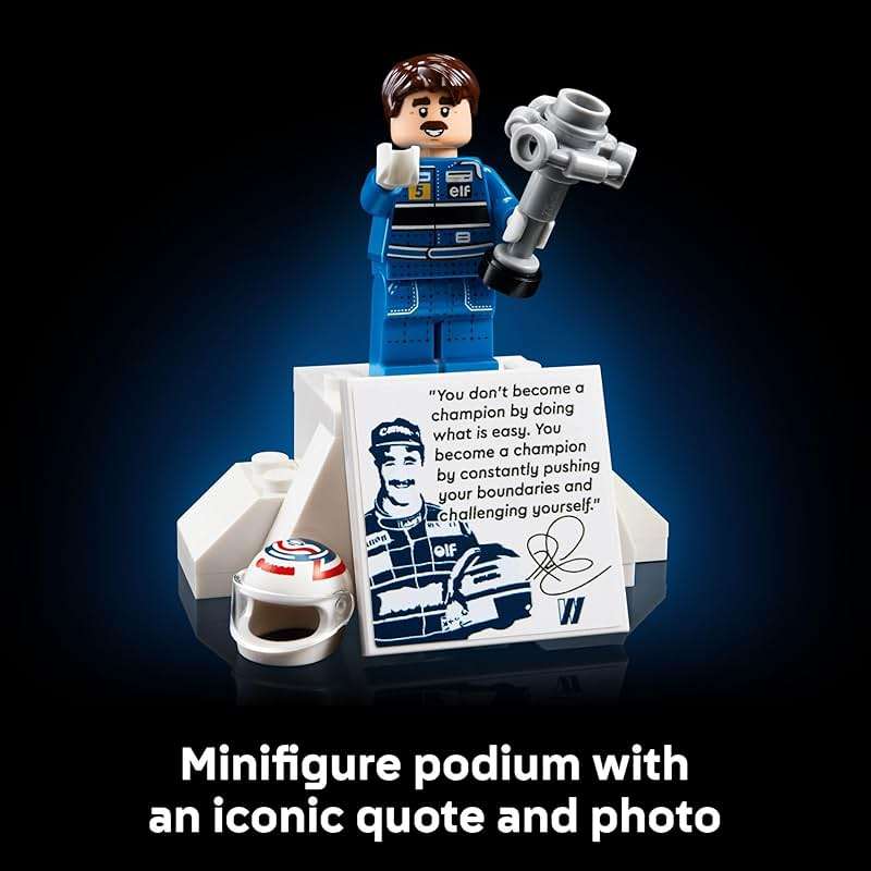 LEGO Icons Williams Racing FW14B & Nigel Mansell F1 Model Car Kit - Building Set for Adults, Ages 18+ - F1 DIY Craft for Display - Gifts for Birthdays - 10353 - Image 6