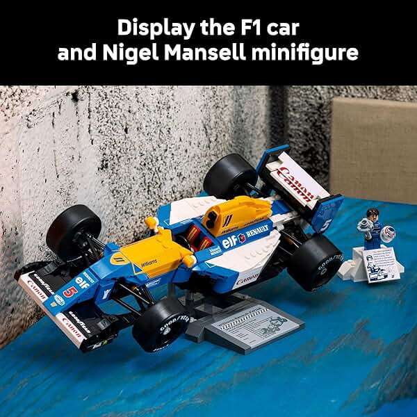 LEGO Icons Williams Racing FW14B & Nigel Mansell F1 Model Car Kit - Building Set for Adults, Ages 18+ - F1 DIY Craft for Display - Gifts for Birthdays - 10353 - Image 7