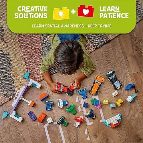 LEGO DUPLO Town F1 Team Race Cars & Drivers Building Toy Playset - Toddler Toy Cars for Pretend Play, Boys and Girls, Ages 2+ - Learning and Educational Gift for Preschool - 10445 - Image 3