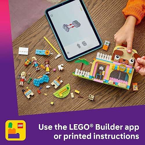 LEGO Friends Pet Accessories Shop Pretend Play Set - Building Toy for Kids, Girls and Boys, Ages 6+ - with 3 Minidolls, Toy Dog, Cat, & Rabbit - Gift Idea for Birthday - 42650 - Image 6