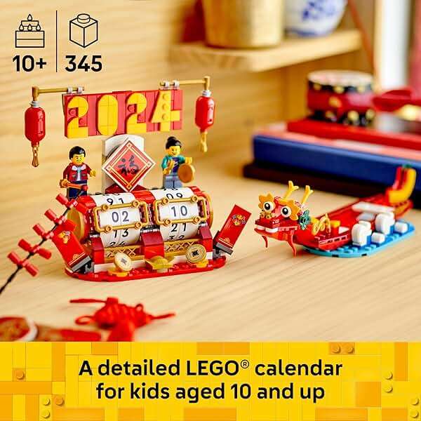 LEGO Festival Calendar - Lunar New Year Building Toy for Kids, Boys and Girls, Ages 10+ - Dragon Boat Festival Learning & Educational Toy - with Calendar for Holiday Decorations - 40678 - Image 2