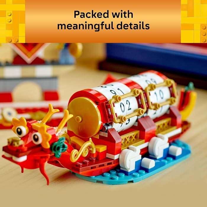 LEGO Festival Calendar - Lunar New Year Building Toy for Kids, Boys and Girls, Ages 10+ - Dragon Boat Festival Learning & Educational Toy - with Calendar for Holiday Decorations - 40678 - Image 5