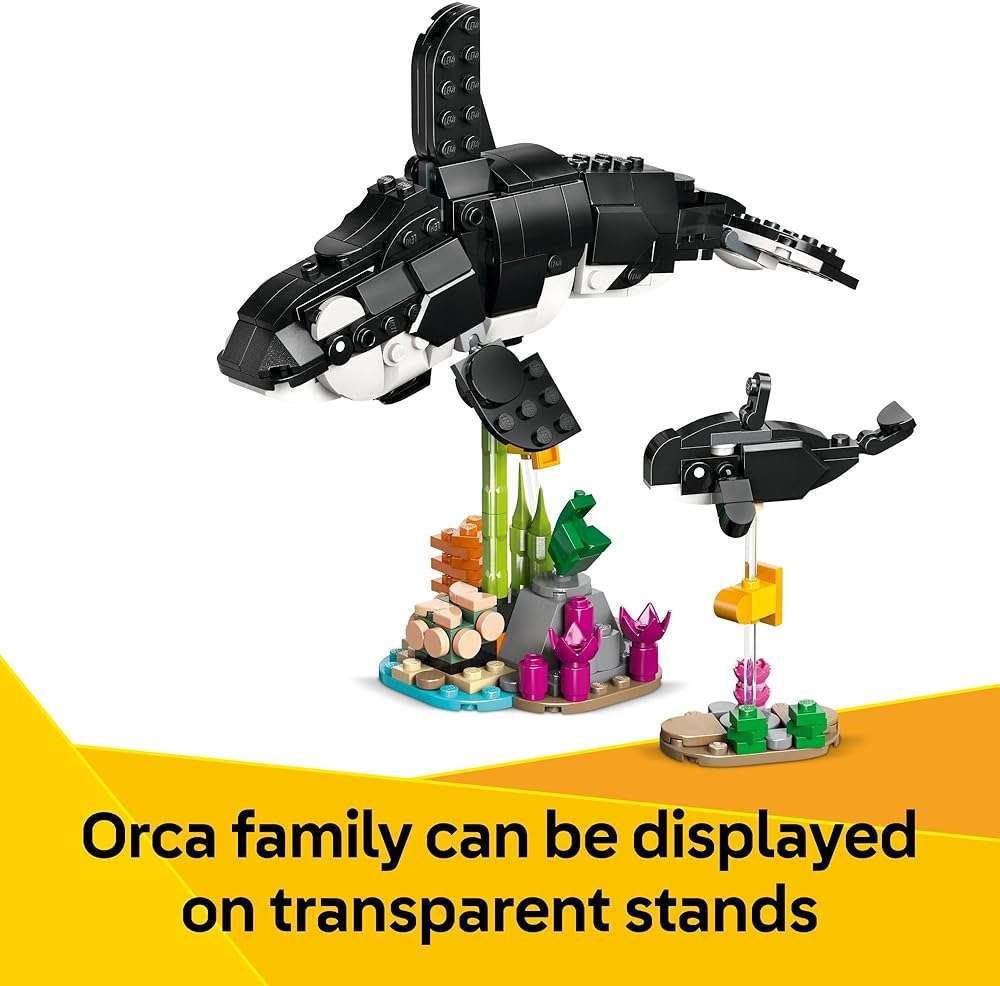LEGO Creator 3 in 1 Wild Animals Panda Family - Building Toy Kit for Kids with 3 Building Options, Panda, Penguin, or Orca - 8 Year Old Girl & Boy Birthday Gifts - 31165 - Image 4