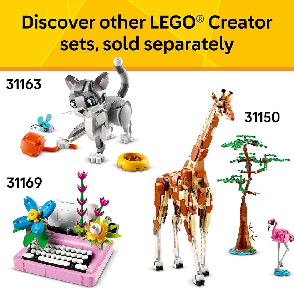 LEGO Creator 3 in 1 Wild Animals Panda Family - Building Toy Kit for Kids with 3 Building Options, Panda, Penguin, or Orca - 8 Year Old Girl & Boy Birthday Gifts - 31165 - Image 7