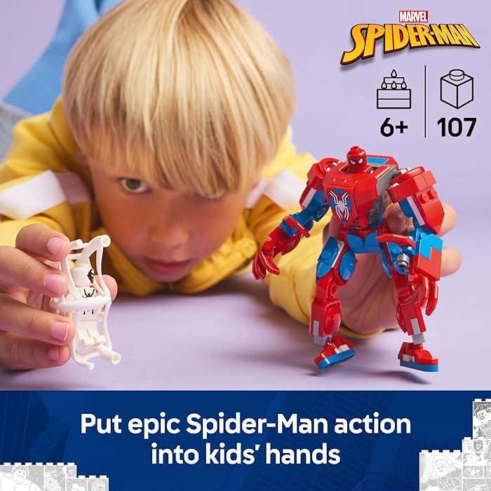 LEGO Marvel Spider-Man Mech vs. Anti-Venom Building Toy Set - Spider-Man Toy for Kids, Boys and Girls, Ages 6+ - Buildable Action Figure - Superhero Gift for Birthday - 76308 - Image 2