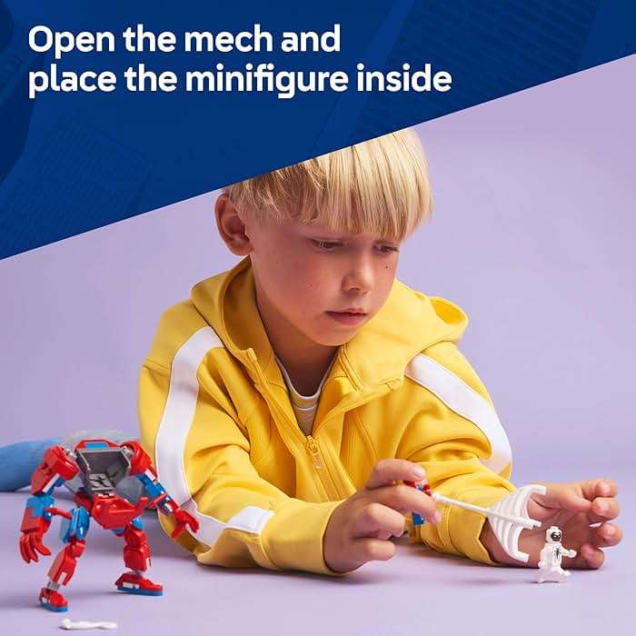 LEGO Marvel Spider-Man Mech vs. Anti-Venom Building Toy Set - Spider-Man Toy for Kids, Boys and Girls, Ages 6+ - Buildable Action Figure - Superhero Gift for Birthday - 76308 - Image 3