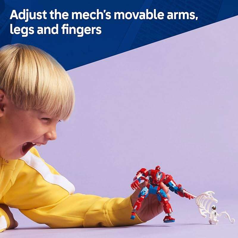 LEGO Marvel Spider-Man Mech vs. Anti-Venom Building Toy Set - Spider-Man Toy for Kids, Boys and Girls, Ages 6+ - Buildable Action Figure - Superhero Gift for Birthday - 76308 - Image 5
