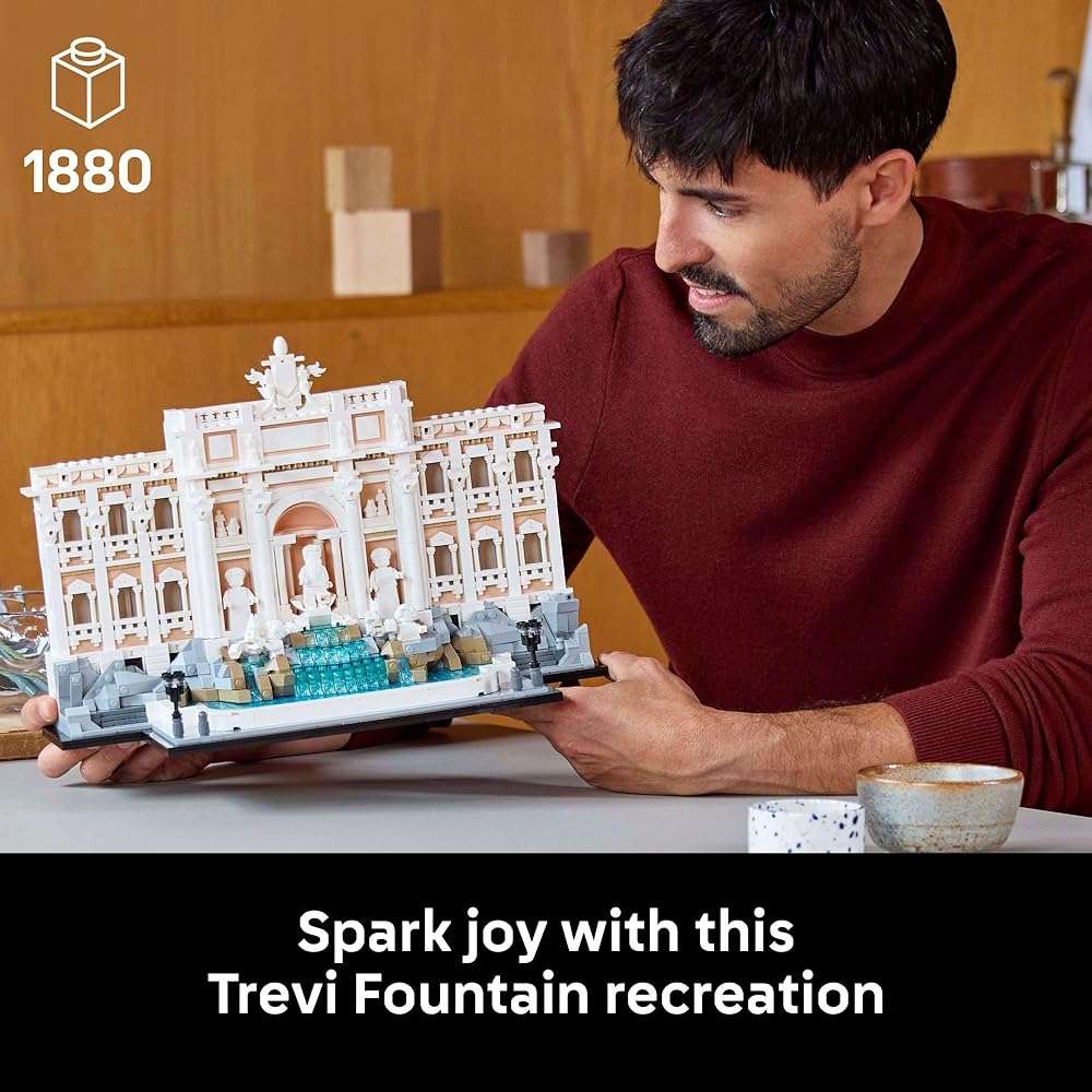 LEGO Architecture Trevi Fountain Building Set - Collectible Model of Italian Landmark for Display for Adults, 18+ - Gift for Women & Men - 21062 - Image 2