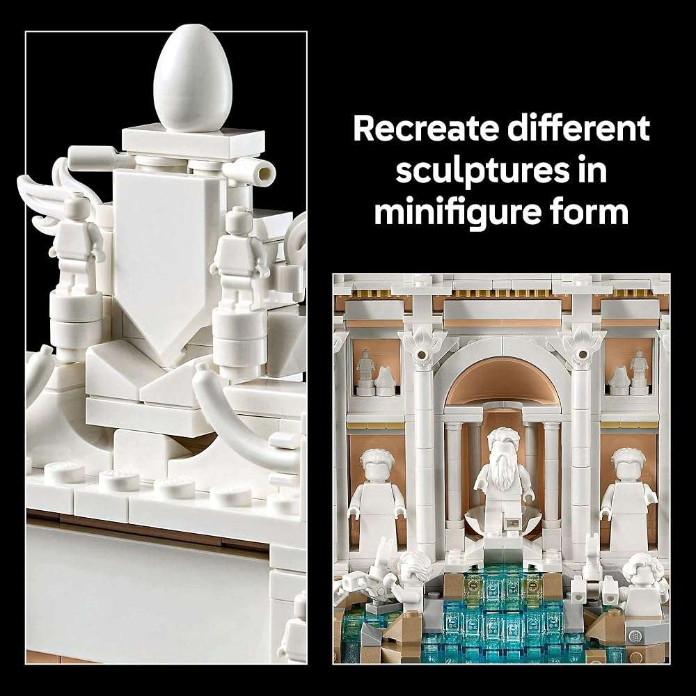 LEGO Architecture Trevi Fountain Building Set - Collectible Model of Italian Landmark for Display for Adults, 18+ - Gift for Women & Men - 21062 - Image 4