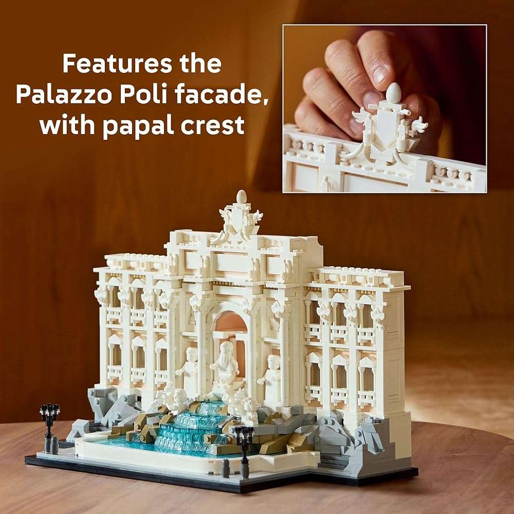 LEGO Architecture Trevi Fountain Building Set - Collectible Model of Italian Landmark for Display for Adults, 18+ - Gift for Women & Men - 21062 - Image 5