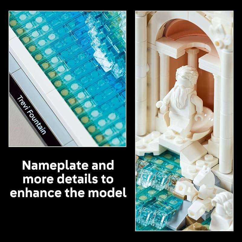 LEGO Architecture Trevi Fountain Building Set - Collectible Model of Italian Landmark for Display for Adults, 18+ - Gift for Women & Men - 21062 - Image 6
