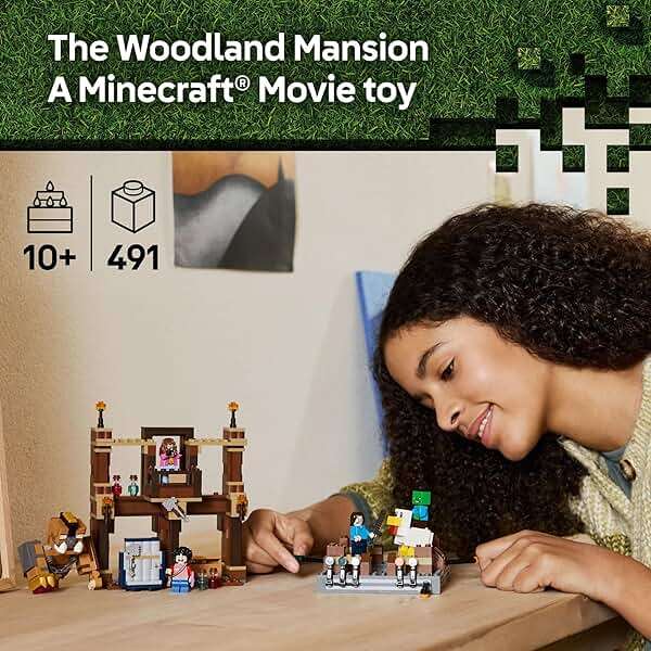 LEGO Minecraft Woodland Mansion Fighting Ring - Building Toy for Kids Age 10+ - Includes Steve, Garrett, & Henry Minecraft Figures, Plus a Chicken Jockey & More - Birthday Gift Idea for Fans - 21272 - Image 2