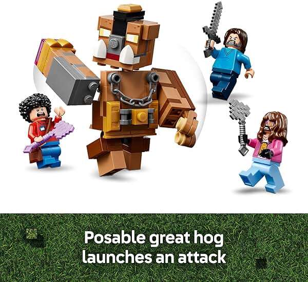 LEGO Minecraft Woodland Mansion Fighting Ring - Building Toy for Kids Age 10+ - Includes Steve, Garrett, & Henry Minecraft Figures, Plus a Chicken Jockey & More - Birthday Gift Idea for Fans - 21272 - Image 4