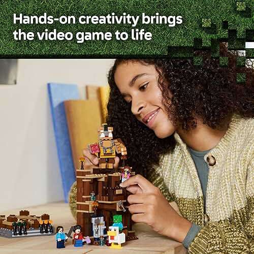 LEGO Minecraft Woodland Mansion Fighting Ring - Building Toy for Kids Age 10+ - Includes Steve, Garrett, & Henry Minecraft Figures, Plus a Chicken Jockey & More - Birthday Gift Idea for Fans - 21272 - Image 5