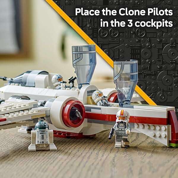 LEGO Star Wars: Revenge of The Sith ARC-170 Starfighter Spaceship Building Toy - Kids Star Wars Toy for Boys and Girls, Ages 9+ - Gift Idea for Birthdays - 75402 - Image 3