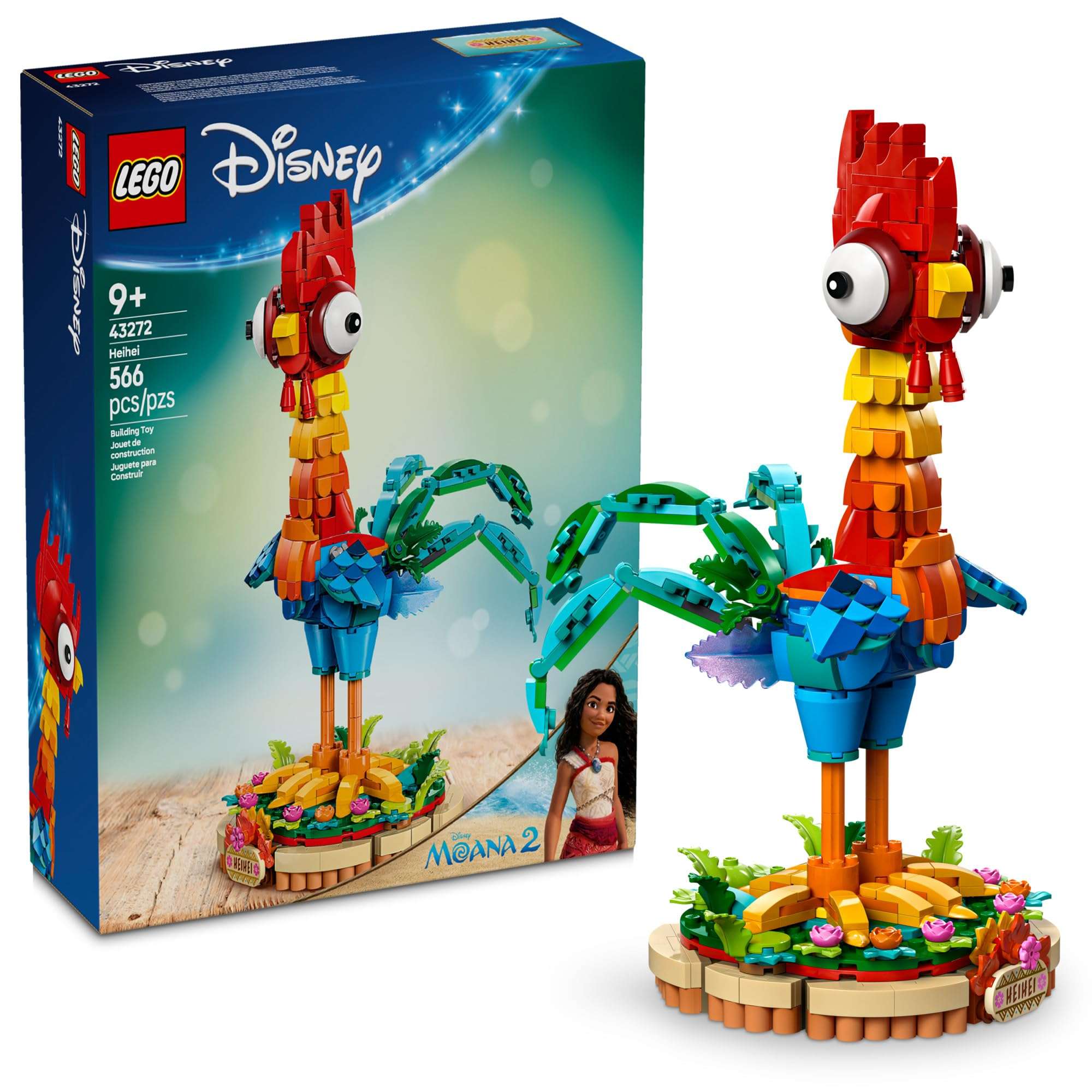 LEGO Disney Moana 2 Heihei - Building Toy for Kids, Girls & Boys, Ages 9+ - Gift for Birthdays - Moana & Disney Toy for Fans - 43272 - Image 1